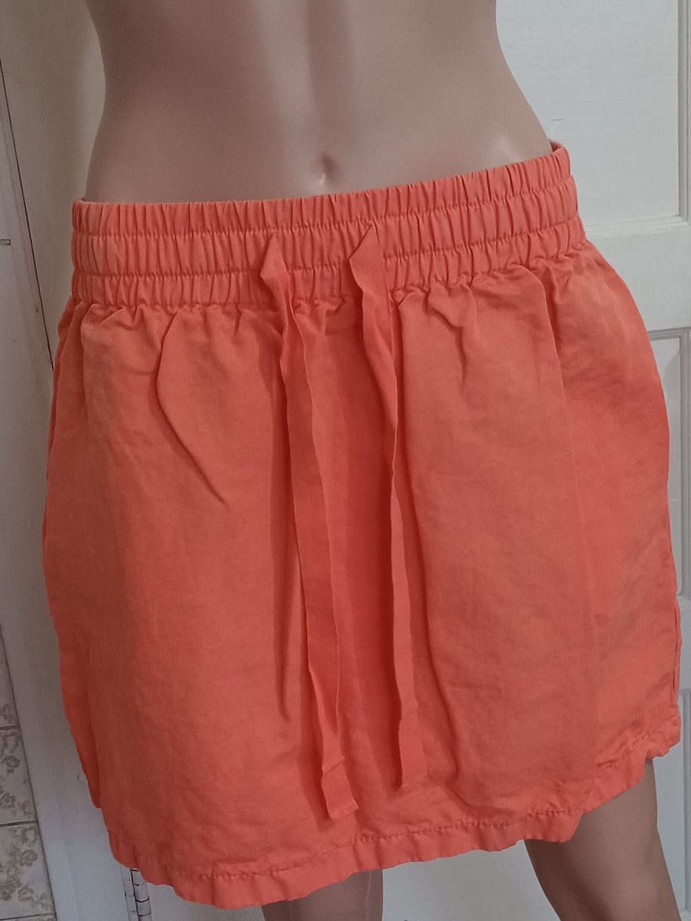 J. Crew Coral Elastic-Waist Drawstring Shorts